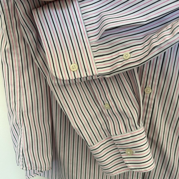 Lauren Ralph Lauren Non Iron Button Shirt Pink Stripe Size 2X 100% Cotton - Picture 4 of 6
